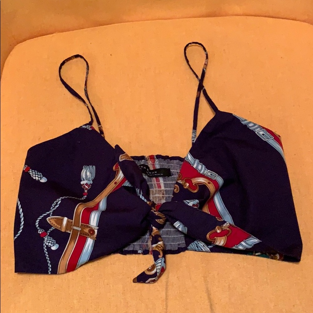 Zara Print Tie Bralette